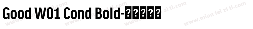 Good W01 Cond Bold字体转换